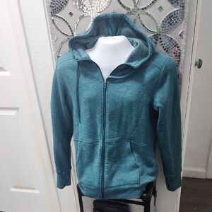 Teal Zip-Up Hoodie